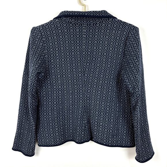 Pendleton Knit Cotton 2-Button Blazer XL Southwest Geometric pockets - Picture 7 of 11